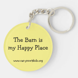 Llavero El granero es mi lugar feliz Keychain acrílico