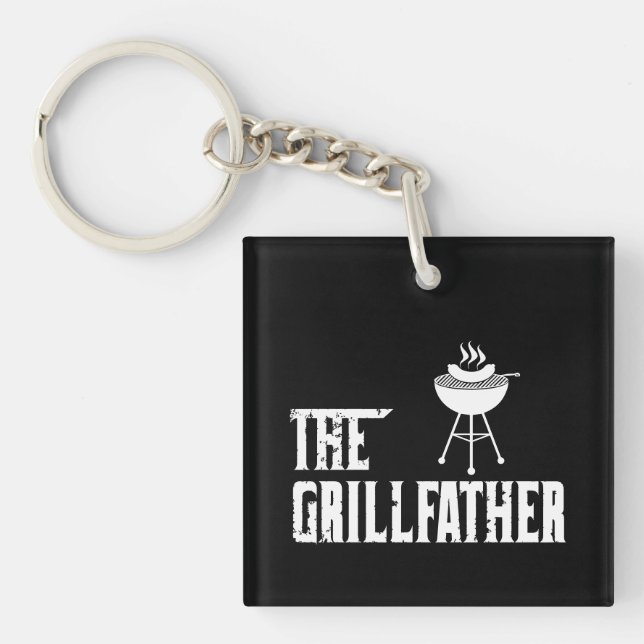 Llavero El Grillfather | Bbq | Barbeque | Grill Master (Frente)