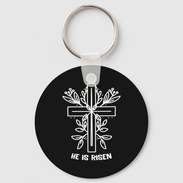 Llavero Él ha resucitado Cruz Jesús Religioso Día de Pascu (Anverso)