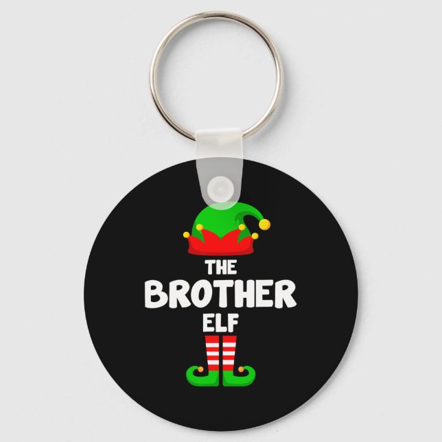 Llavero El hermano Elf Navidades graciosos que coinciden c (Anverso)