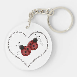 Llavero El hilo rojo, antiguo proverbio chino - Ladybugs
