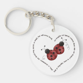 Llavero El hilo rojo, antiguo proverbio chino - Ladybugs