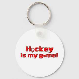 Llavero El hockey es mi rojo femenino