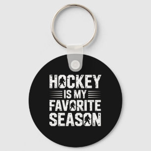 Llavero El hockey es mi temporada favorita para entusiasta