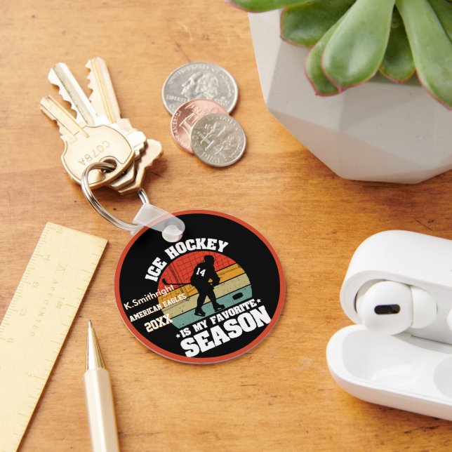 Llavero El hockey sobre hielo es mi temporada favorita (Escritorio )