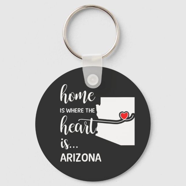 Llavero El hogar de Arizona es donde está el corazón (Anverso)