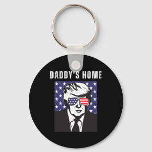 Llavero El hogar de papá divertido republicano Donald Trum