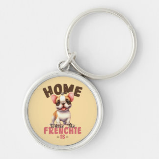 Llavero El hogar del Bulldog Francés es donde está el Fren