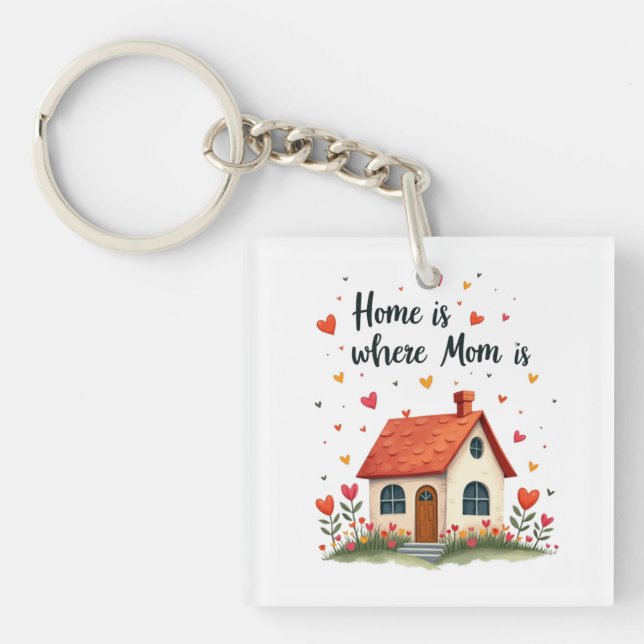 Llavero El hogar es donde está la madre... el día de la ma (Frente)