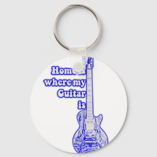 Llavero El hogar es donde está mi guitarra.