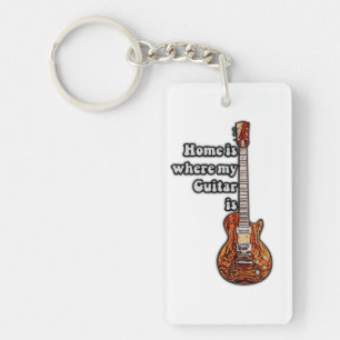 Llavero El hogar es donde está mi guitarra.