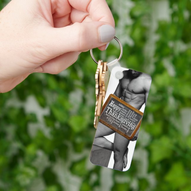 Llavero El hombre del Día de Acción de Gracias de Slippery (Mano)