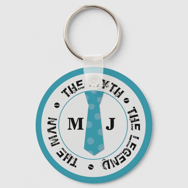 Llavero El hombre el mito la leyenda nombre personalizado (Anverso)