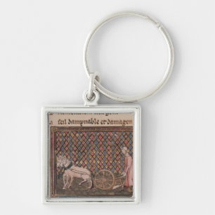 Llavero El hombre obligado a trabajar para una vida