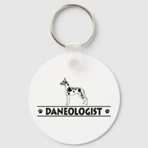 Llavero El humorístico Harleqhin Great Dane