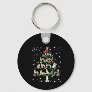 Llavero El Husky Árbol De Navidad Cubierto De Lámparas