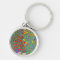 El jardín de la granja Gustav Klimt con girasoles