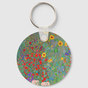 Llavero El jardín de la granja Gustav Klimt con girasoles
