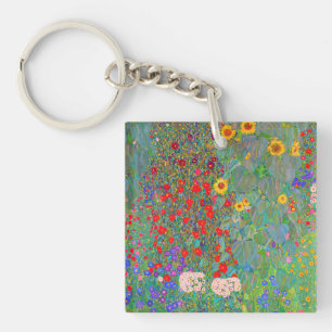 Llavero El jardín de la granja Gustav Klimt con girasoles