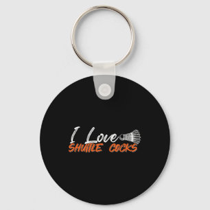 Llavero El jugador de Badminton ama el juego I love Shuttl