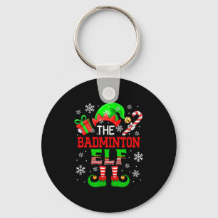 Llavero El jugador fanático de Navidad de bádminton Elfo c