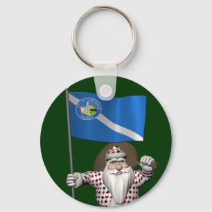 Llavero El jugador Santa Claus Con El Diseño De Las Vegas