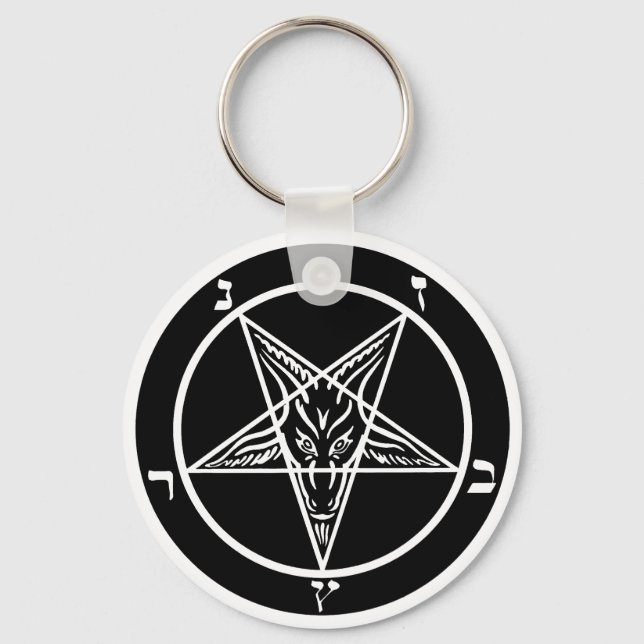 Llavero ¡El keychain Metalizado negro SATAN! (Anverso)