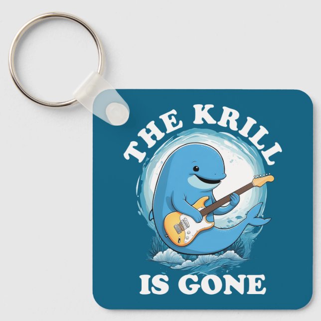 Llavero El Krill Se Fue - Ballena Divertida Tocando la Gui (Anverso)