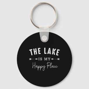 Llavero El lago es mi lugar feliz de camping, pesca y nave