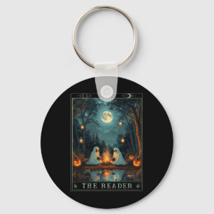 Llavero El lector Bookish Cute Spooky Ghost Reading Book