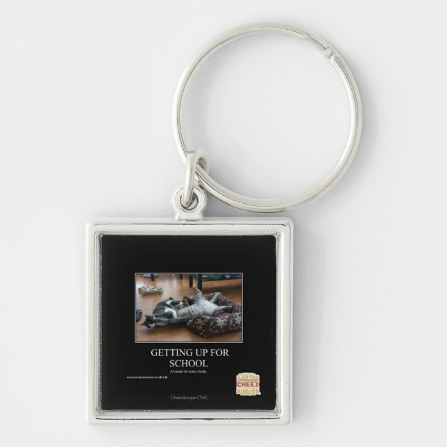 Llavero El levantarse para la escuela (Frente)