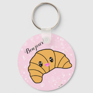 Llavero ¡El lindo croissant Kawaii France Bread Bonjour! R