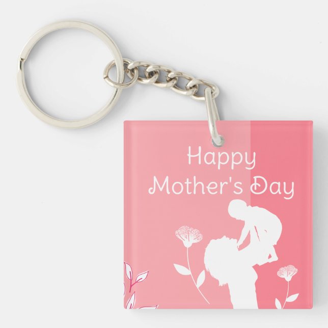 Llavero El lindo primer día de la madre (Frente)