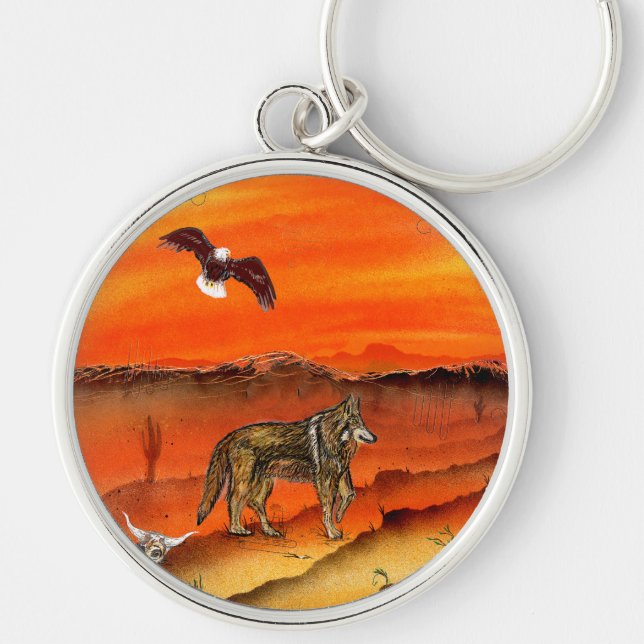 Llavero El lobo del desierto (Frente)