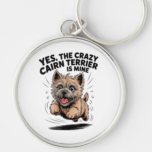 Llavero El loco Cairn Terrier es mío (Frente)