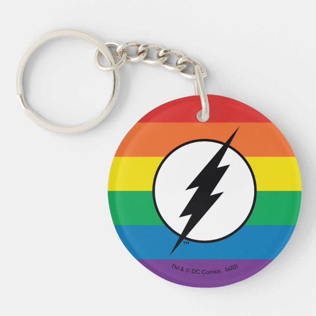 Llavero El logo de Flash Rainbow (Frente)
