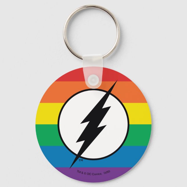 Llavero El logo de Flash Rainbow (Anverso)