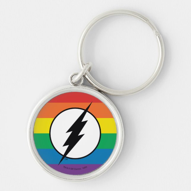 Llavero El logo de Flash Rainbow (Frente)