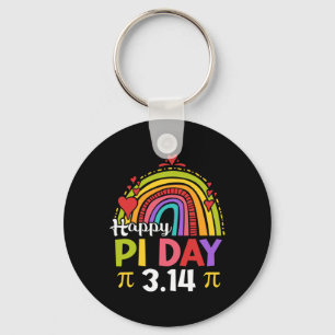Llavero El maestro de la camiseta del Día Pi, Rainbow, es