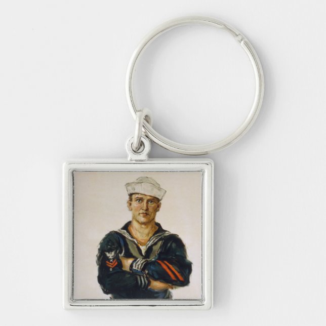 Llavero Él mantiene al mundo seguro para la democracia (Frente)