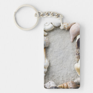Llavero El mar Shell enarena el fondo - personalizar de