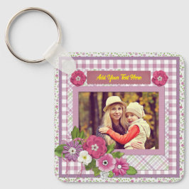 Llavero El marco de foto personalizado con texto personali