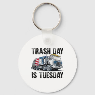 Llavero El martes es el día de la basura Trump