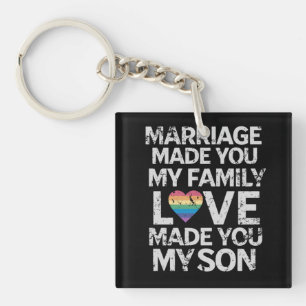 Llavero El matrimonio te hizo el amor de mi familia, mi hi