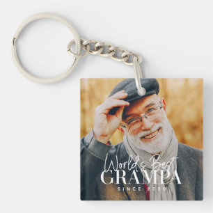 Llavero El Mejor Abuelo del Mundo Desde 20XX Foto Chic Mod
