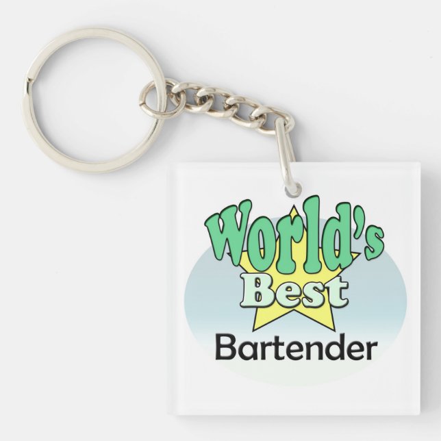 Llavero El mejor Bartender del mundo (Frente)