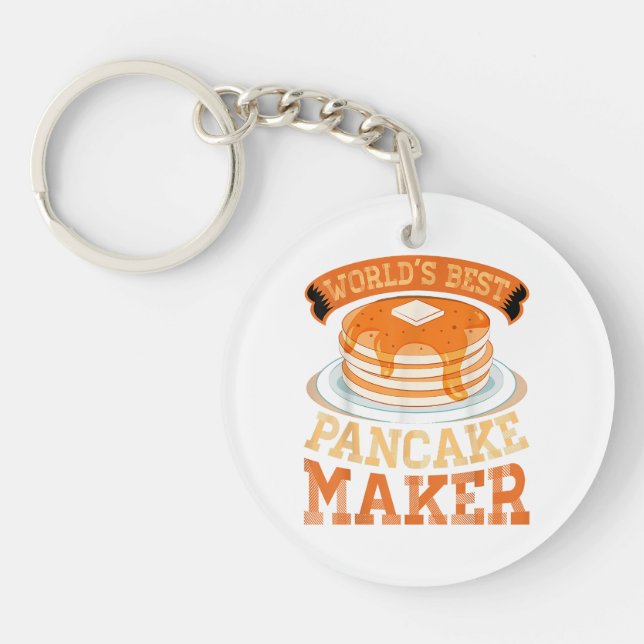 Llavero El mejor creador de panqueques del mundo - Funny c (Frente)