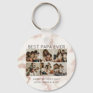Llavero El mejor día del padre multifoto de papá