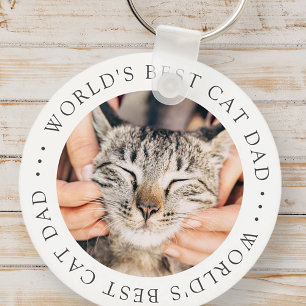 Llavero El mejor gato del mundo: fotografía Personalizado 