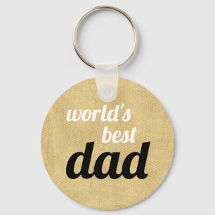 Llavero El mejor guión de Moda para papá del mundo oro y n